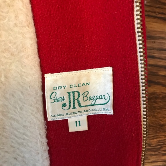 Vintage red wool Sherpa coat - Picture 3 of 7